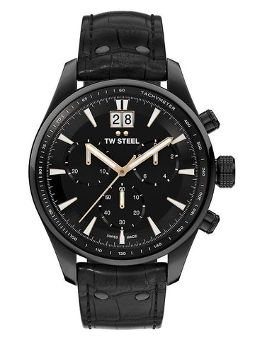 TW Steel ACE Aternus 45mm Black Chronograph Men's Watch - ACE304 | Time Watch Specialists